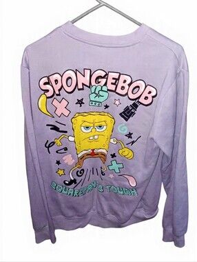 SpongeBob Lavender Graphic Womens Sweatshirt